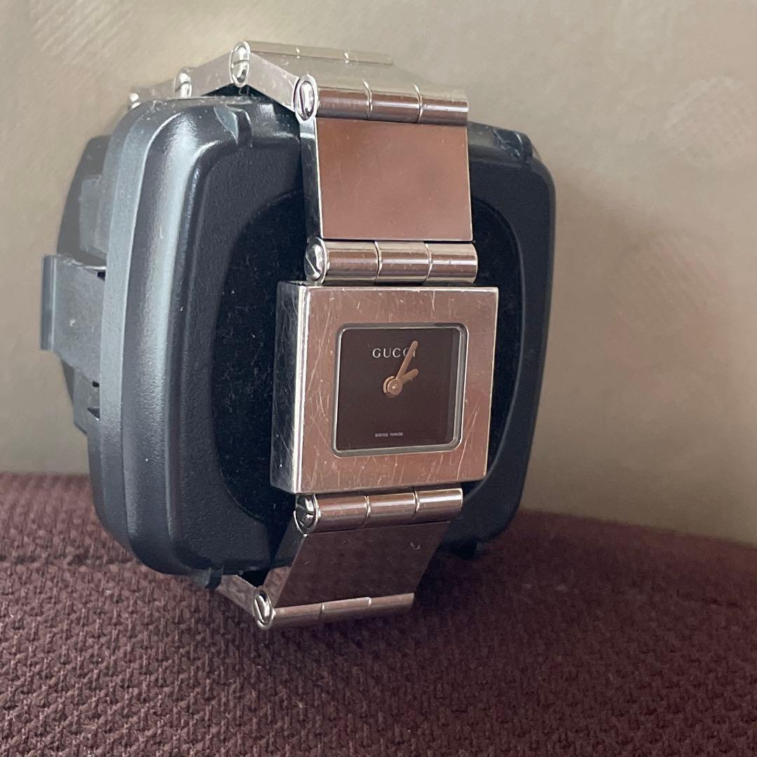 Used GUCCI ladies watch square silver