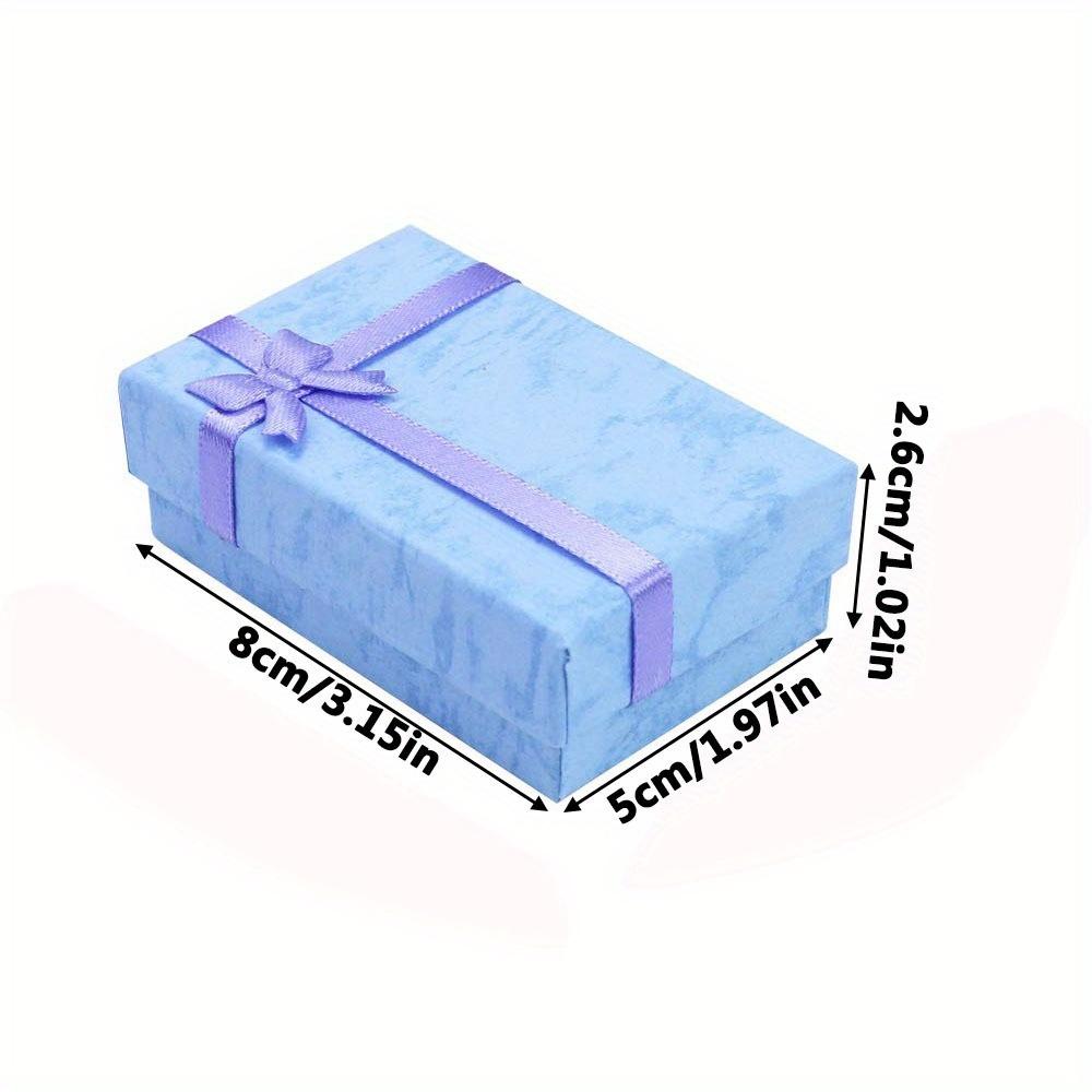 24pcs Jewelry Gift Boxes with Lids and Ribbon Bows Paper Storage Gift Boxes Jewelry Cardboard Boxes Gift Packaging Box with Sponge Inside