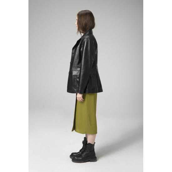 Paltoane de damă Wm035 Blazer casual de damă din piele naturală