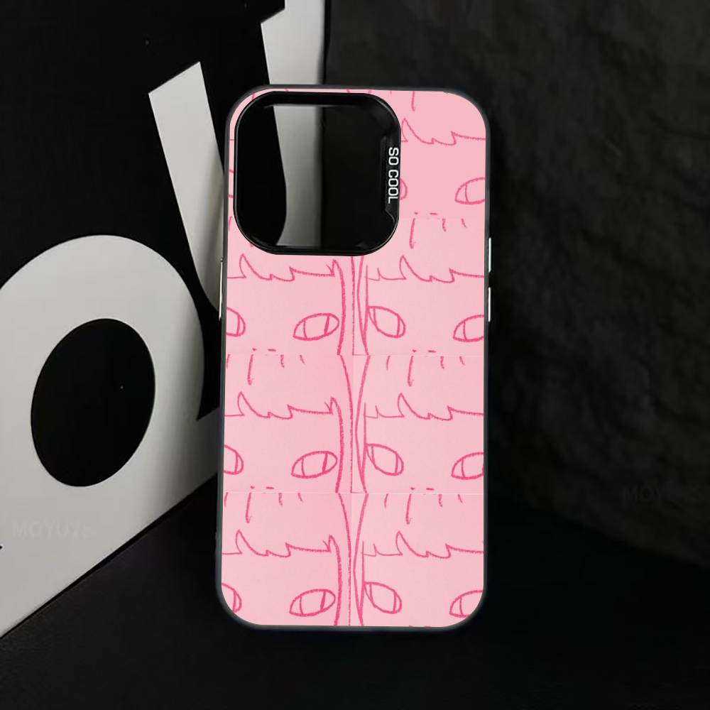 Art of Japan Y-Yoshitomo Nara Phone Case For iPhone 17,16,15,14,13,12,11 Plus,Pro Max,XS,Colored Silver Plated Inside Cover