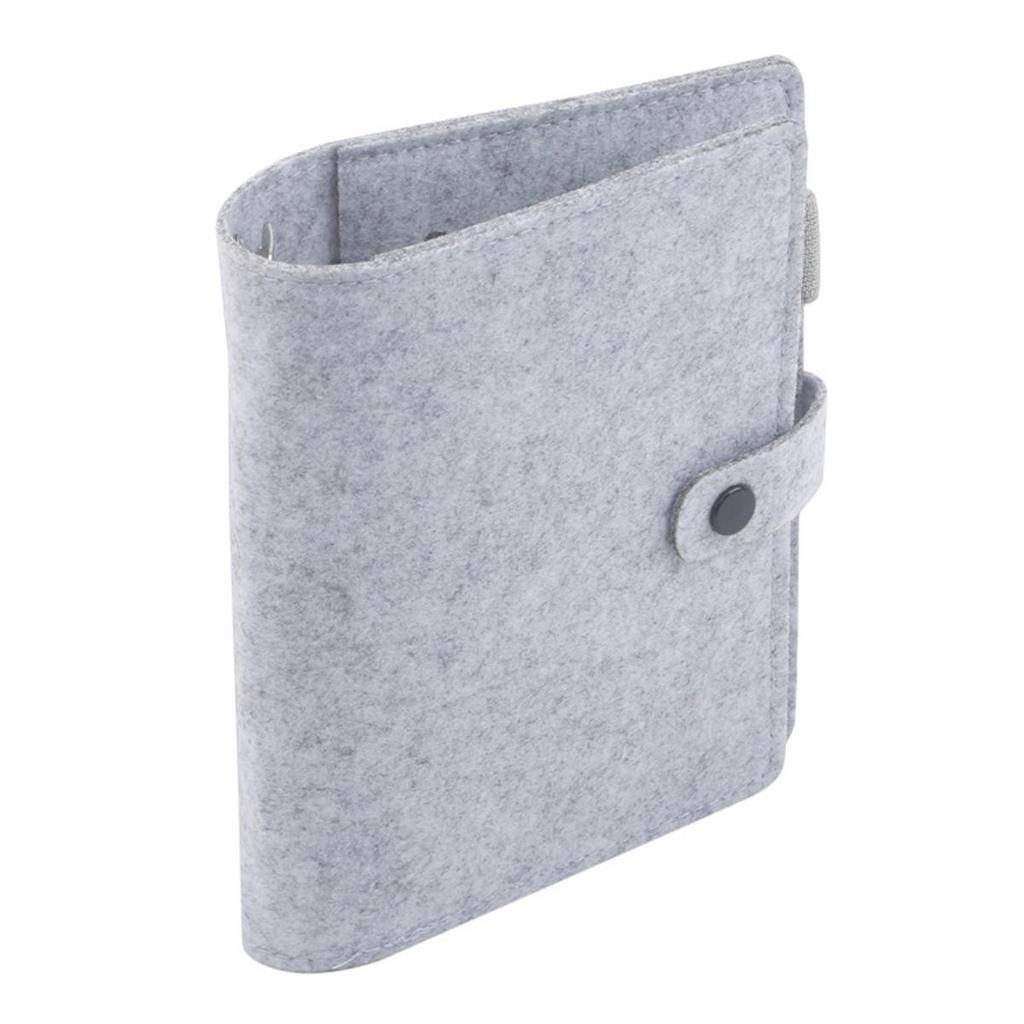 A5 A6 No Inner Pages Felt Shell Fabric Notebook Loose Leaf Notebook Inner Page Ring Binder Stationery Gift Student Supplies