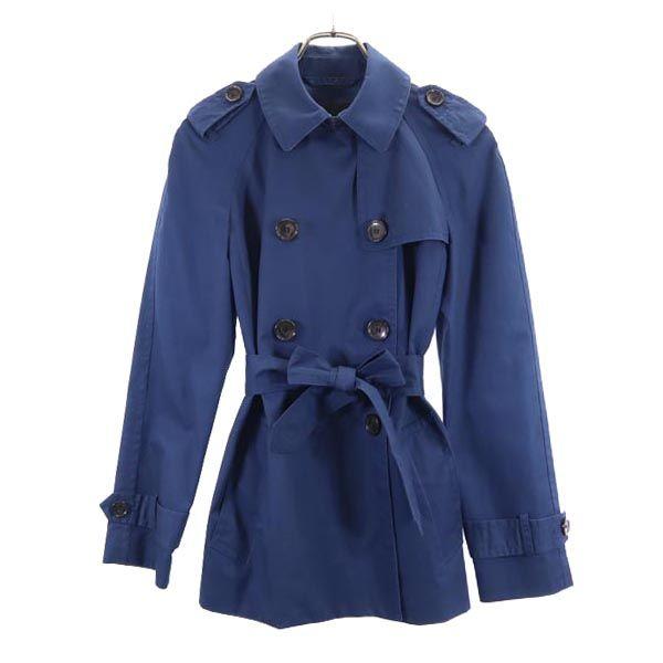 Coach Short Trench Coat XS Navy Women Used