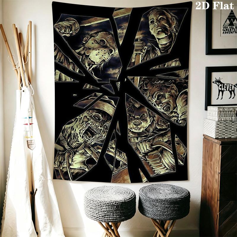 Dark Fantasy Wall Tapestry Gothic Art Space Tapestry Fashion Print Wallmounted Soft Home Decor Homestay Soft Decoration Tapestry