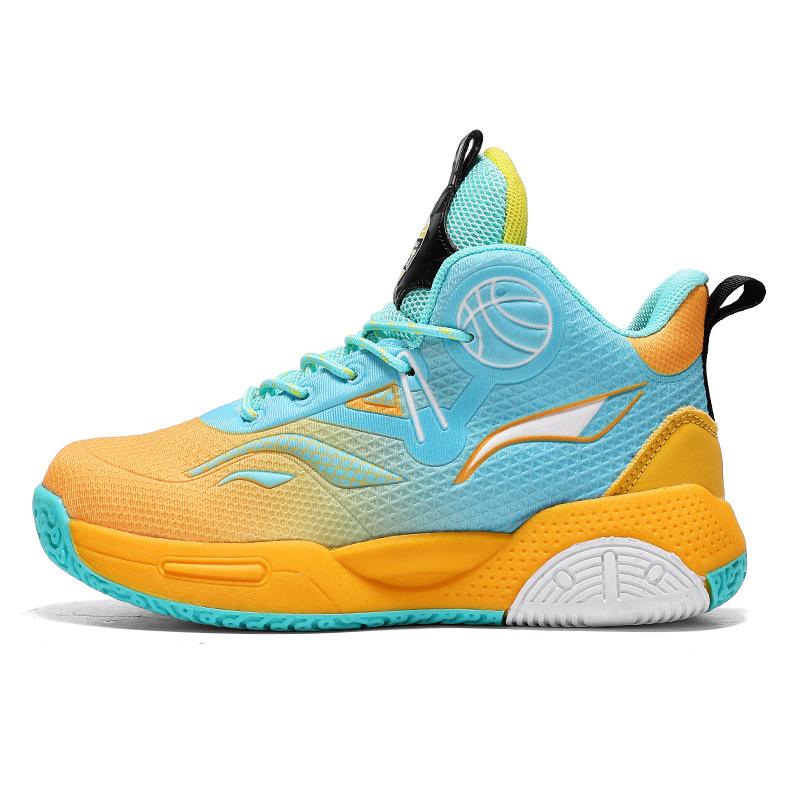 Boys Casual Fashion Trend Classmates Children Non-slip Wear-resistant Sports Shoes Primary School Students Training Multi-color Basketball Shoes
