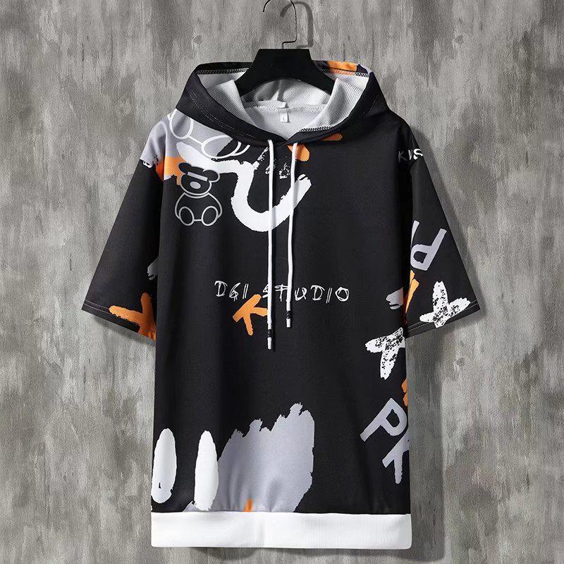 Men's Summer 2022 Trendy Shorts and Short-Sleeved Shirt Two-Piece Set