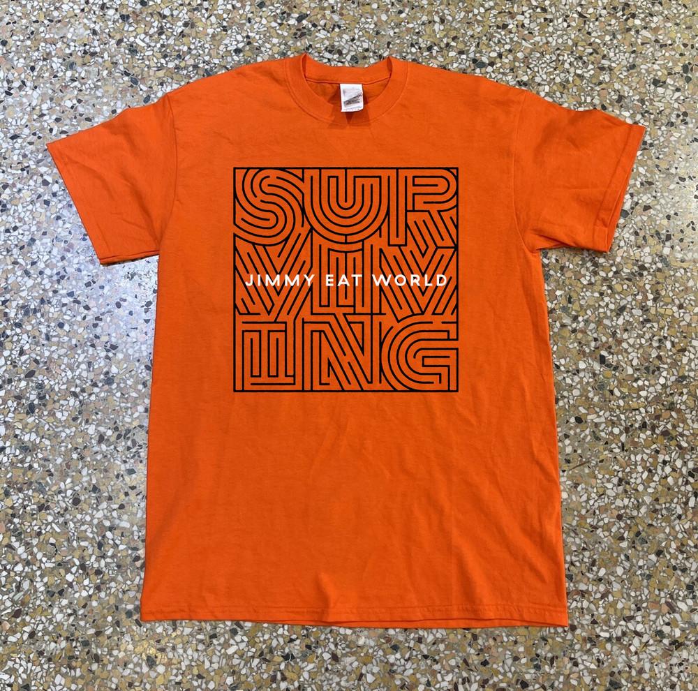 Jimmy Eat World  Surviving  Orange T Shirt All Size S-5XL Gift Fan  HH956 Unisex T-Shirt XXXL