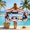 Snowman Band Fashion Beach Towel: Ideal for Summer Adventures Soft, absorbent and quick drying suitable for swimming and bathing