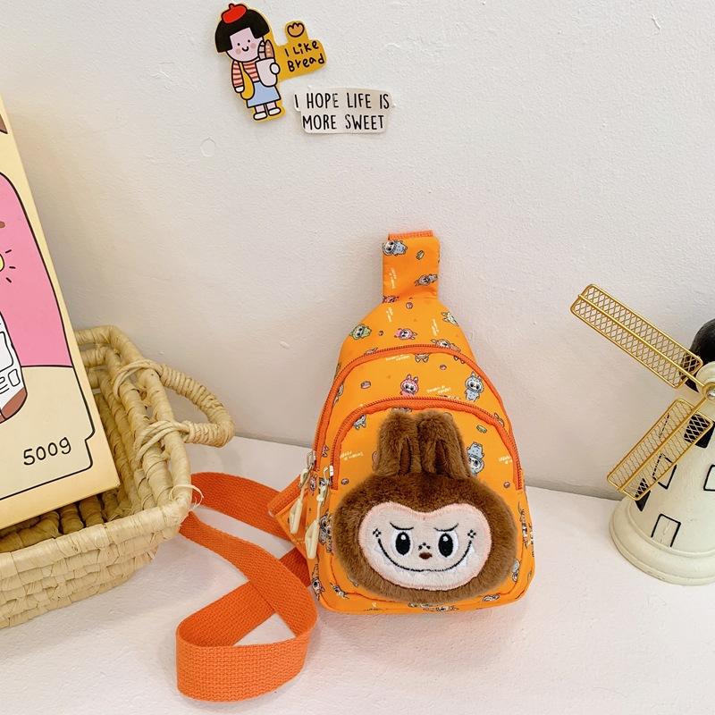 Lightweight And Fashionable Cartoon Kids Sling Bag With Soft Plush Accents For Occasion Any