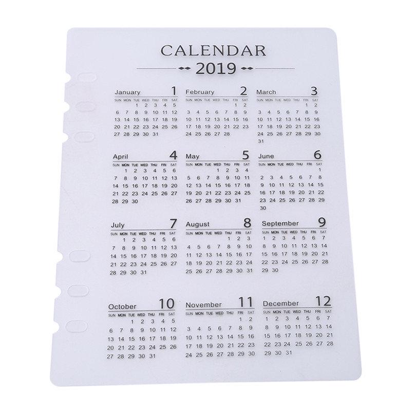 Creative Calendar  Divider Binder Notebooks  Accessories  Partition Plate