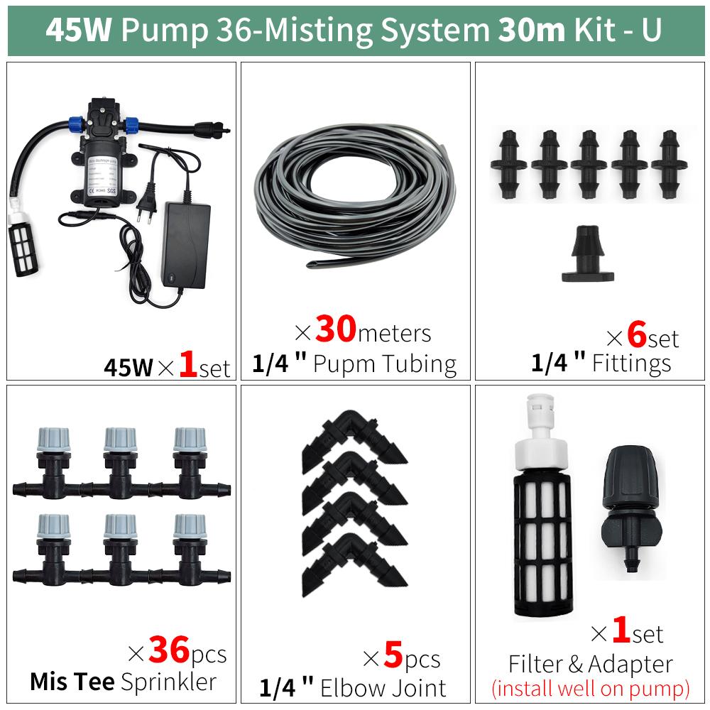 Greenhouse 5M-50M DIY Drip Irrigation System Automatic Watering Garden Hose Micro Drip Watering Kits with Adjustable Drippers