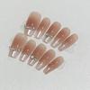 Wearable Handmade Magic Mirror French Flashing Diamond Blush Nail Art Removable Fake Nail Plate