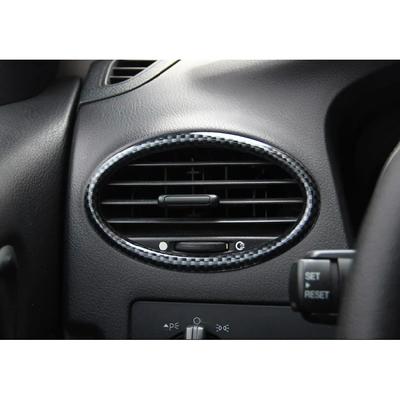 4PCS For Ford Focus 2 2005-2013 Air Conditioning ABS Chrome Trim Outlet Decoration Circle Ring Auto Accessories