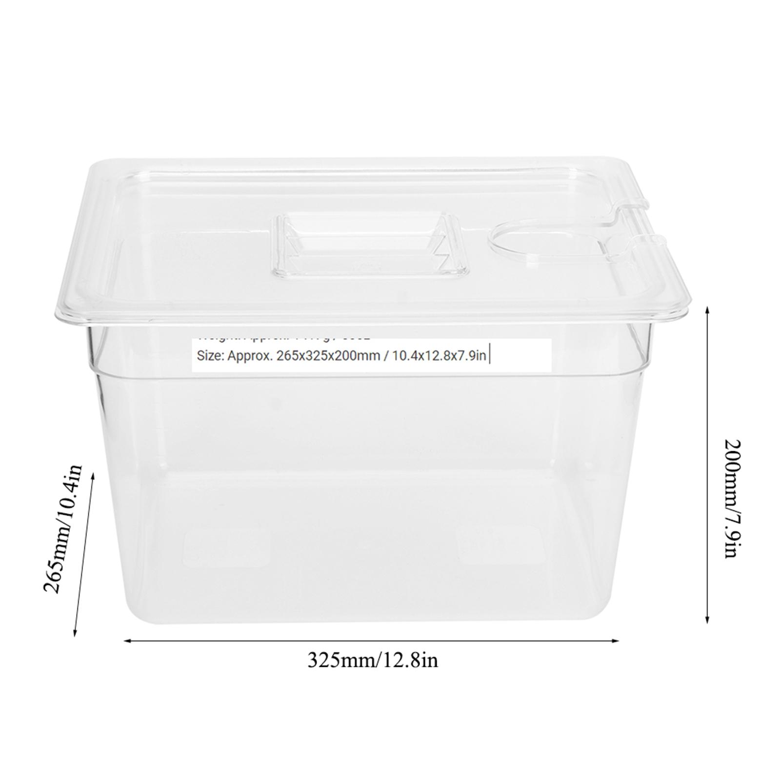 

11.71L Vacuum Container with Lid for Vacuum Circulator Culinary Precise Cooker Container прозорий