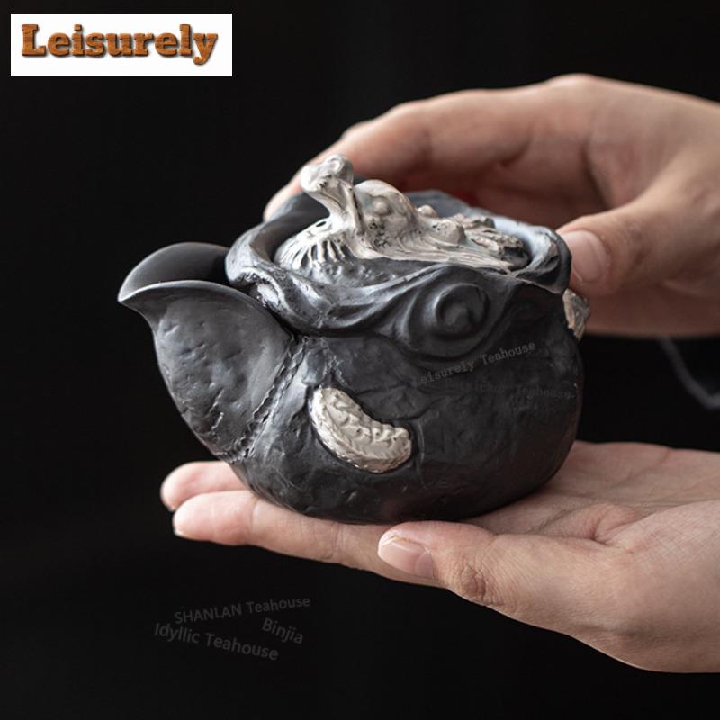 Auspicious Dragon Zisha Handheld Tea Set Complete Set Antique Tea Ceremony Set Teapot And Tea Cup Set Teaset Supplies Craft Gift