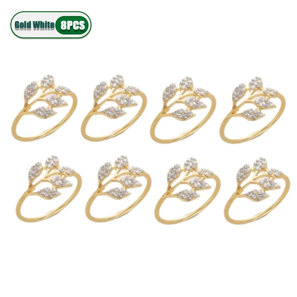 Green Leaf Napkin Rings Durable Metal Design Reusable and Easy To Clean Ideal for Weddings Parties and Holiday Celebrations