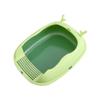 Extra Large Splash-Proof Semi-Enclosed Cat Litter Box for Kittens