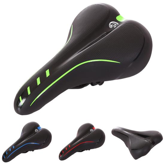Bicycle Saddle Soft Comfortable Shock Absorption Ergonomic Curved Seat Hip Protection Waterproof Faux Leather Bike Seat Cushion Bike Accessories