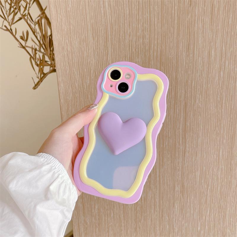 

Чехол для телефона Macaron Contrast Color 3D Love - Ins Style для Apple 15, Huawei Mate50Pro, P60 - идеально подходит для девушек. iPhone 15 Pro