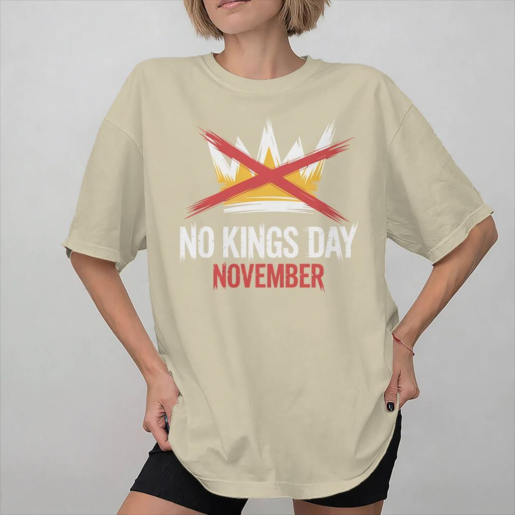 No Kings In America Graphic Printed T Shirts Unisex Women Cotton Tee Shirt Clothing