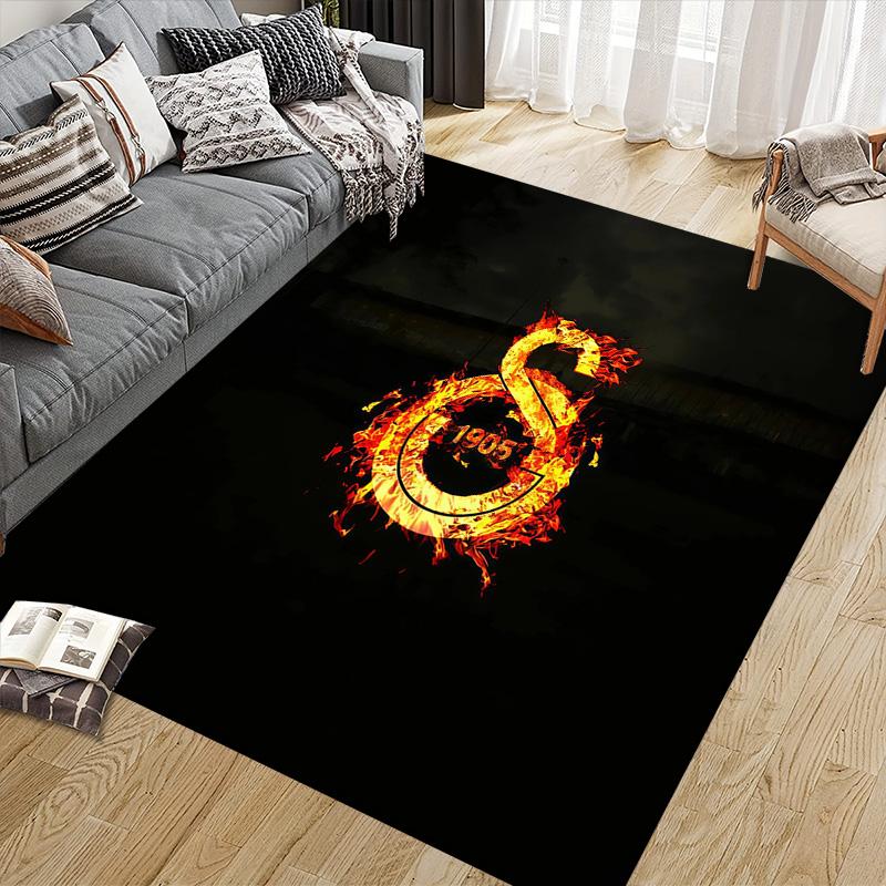 Futbol Club Barcelona2 Flannel Pattern Square Carpet,Area Rug,Carpet Rug for Living Room Bedroom Sofa Playroom Decor,Non-slip Floor Mat