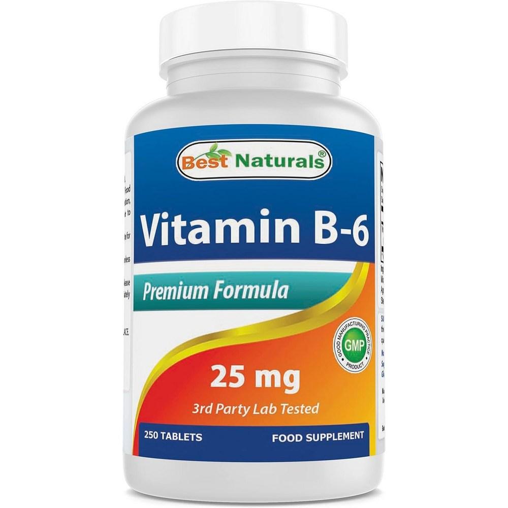 Natural Vitamin B-6 25 Mg 250 Tablets 1 Pcs 250 Tablets