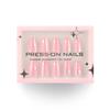 Silver star manicure, 30 fake nails, boxed high-end wearable nail pieces, finished short almond nail wearable nail