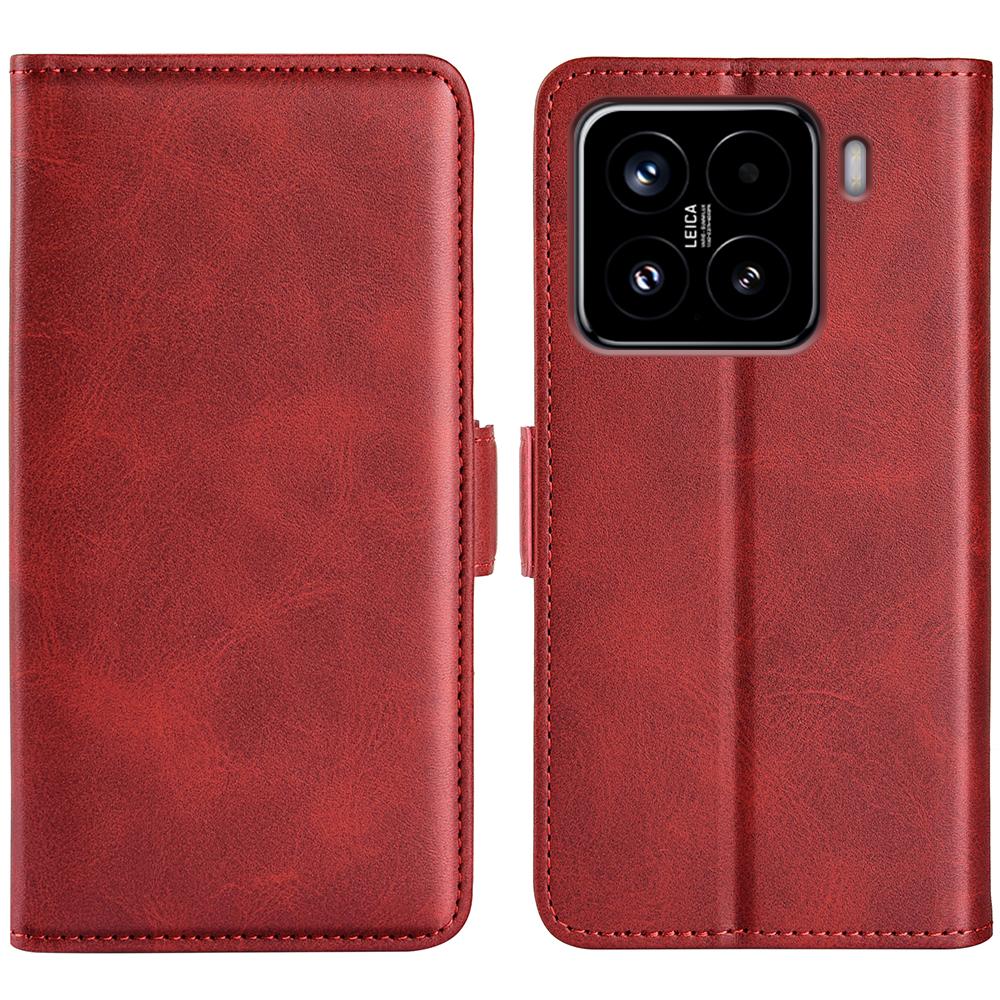 Dla Xiaomi 15 Etui z Podstawką Skóra Cielęca Tekstura Skórzany Portfel Pokrowiec na Telefon