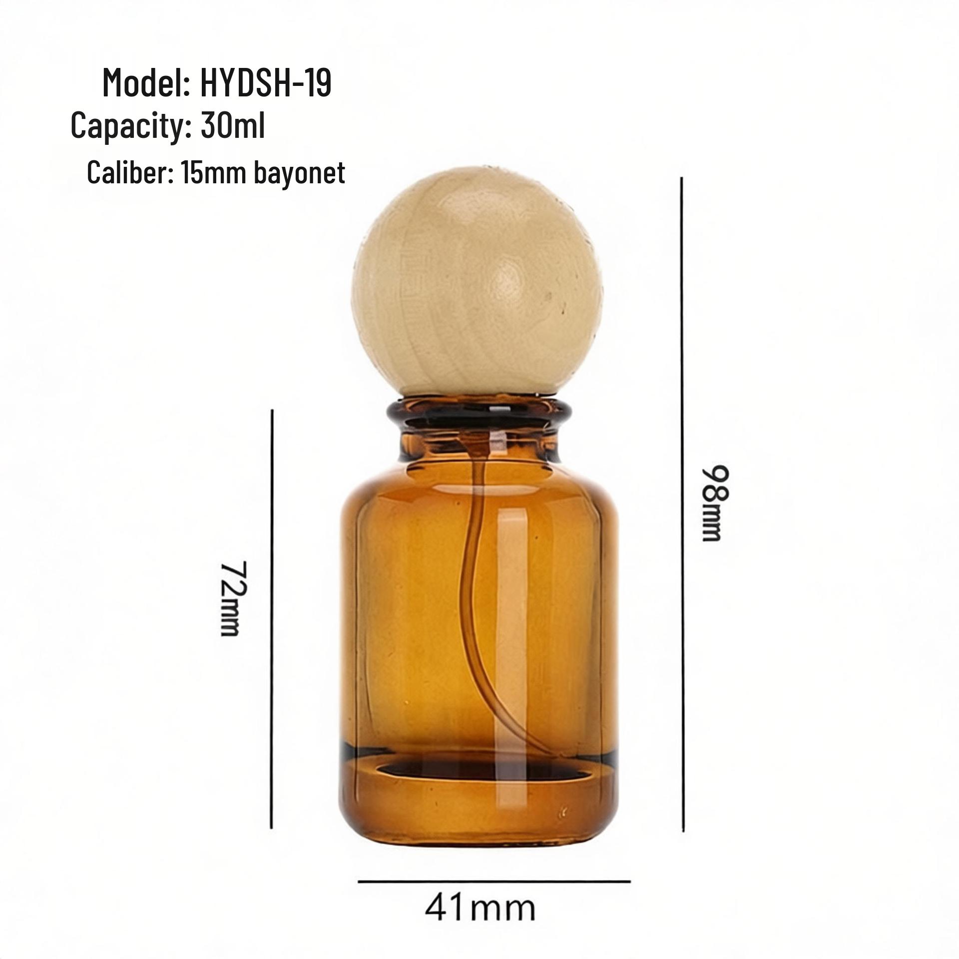 In-stock 100ml Round Brown Glass Spray Bottles for Perfume, Cosmetics, and Aromatherapy.