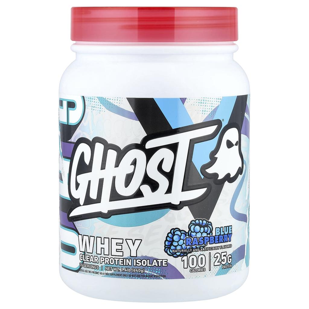 Ghost, Whey Protein Isolate, Blue Raspberry, 640g (1.4lb)