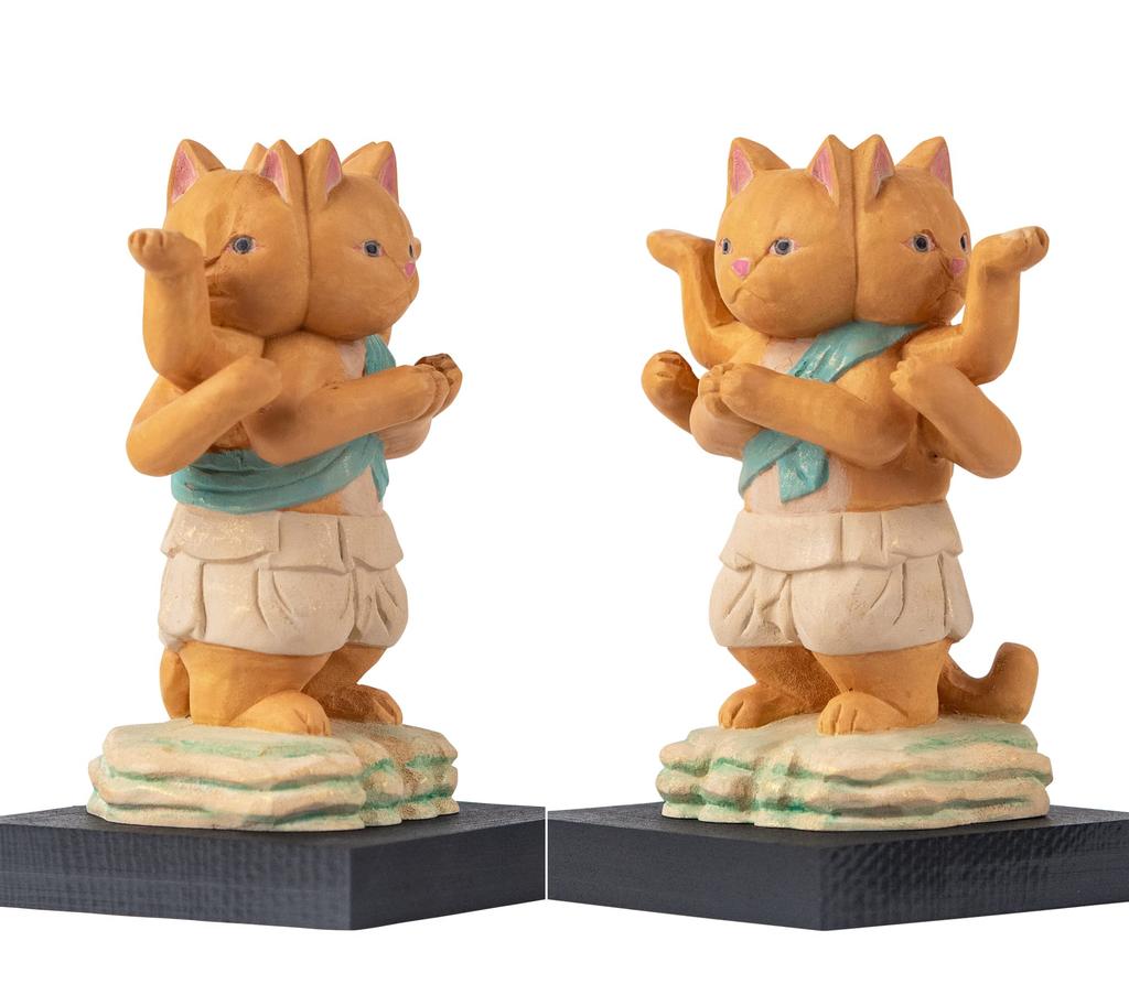 Cat Buddha Ashura Sculptor supervised by Butsuya Sakai Buddha beckoning ornament - - statue, talisman, cat, (NB Ashura)