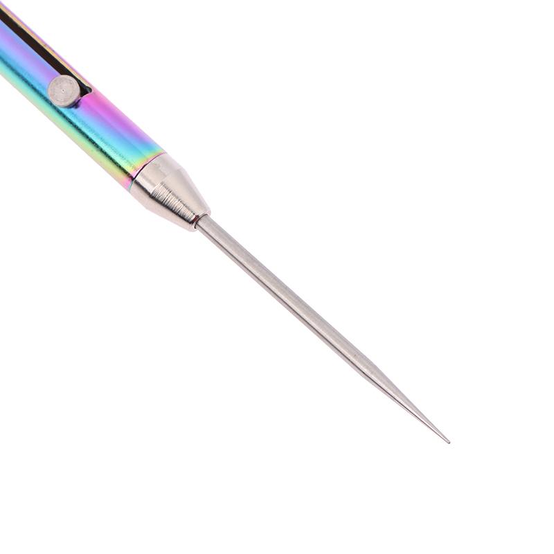 1Pcs Titanium Alloy Telescopic Toothpick Keychain Pendant Gift Fruit Fork Camping Toothpick Holder Unpacking Tool