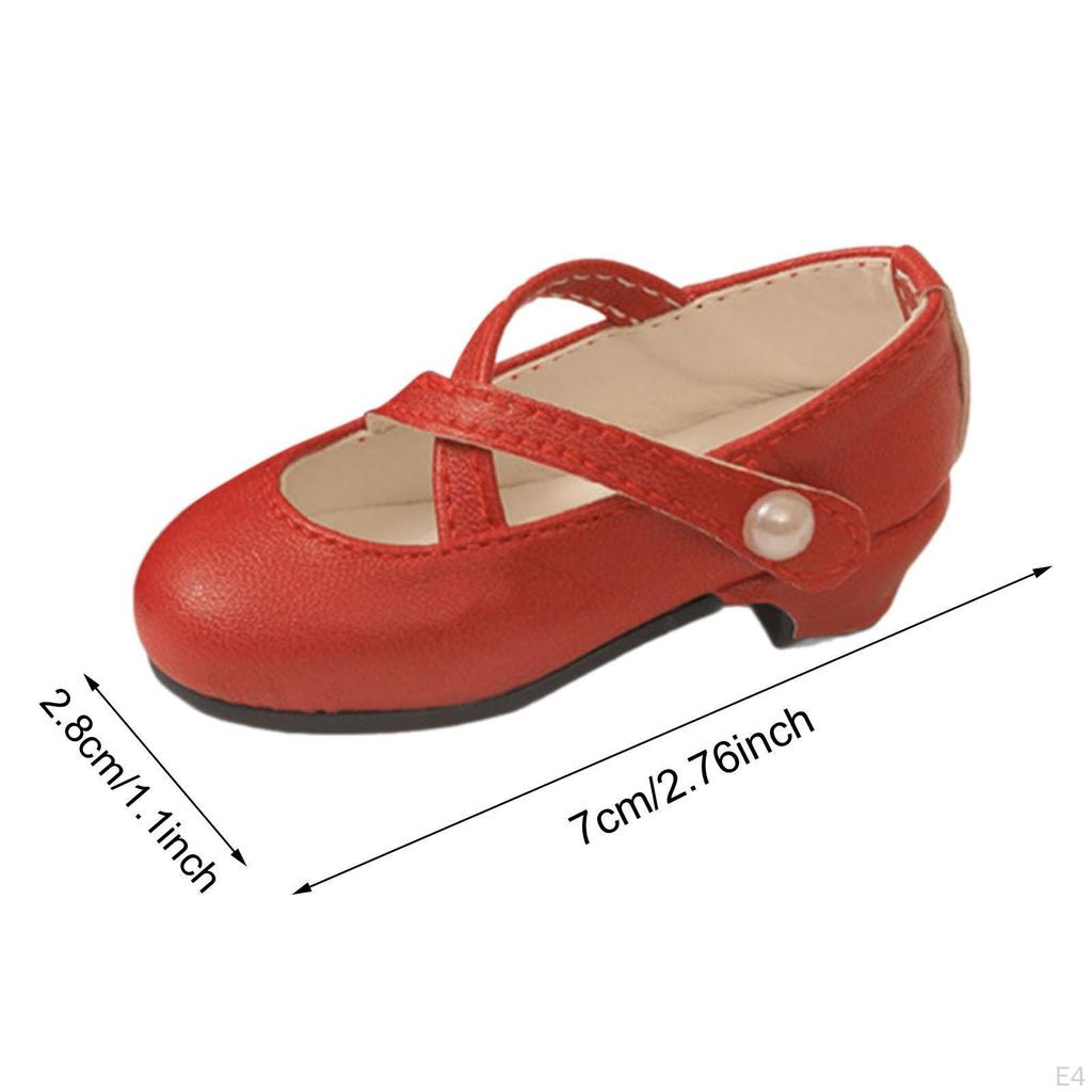 1/4 Female Figure Shoes PU Fashion Realistic Sturdy BJD Doll Accessories High Heel Mini
