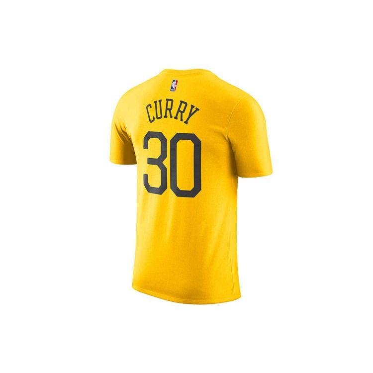 Nike NBA Golden State Warriors Stephen Curry Limited Edition Sport Short Sleeve T-Shirt Men Tops Yellow AO0887-729