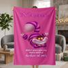 Cheshire Cat Custom Flannel Blankets Soft Warm Cozy Throws for Home Decor Holiday Gifts