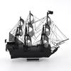 Black Pearl Pirate Ship 3D Metal Model Puzzle Toy, Birthday Gift for Adults