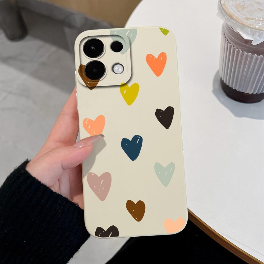For Oppo K12 A5 A5X Realme 5 6 7 8 9 10 Pro Plus Phone Case Pretty Love Heart Pattern Soft Silicone Upgraded Anti Fall Protective Cover For Oppo Shell