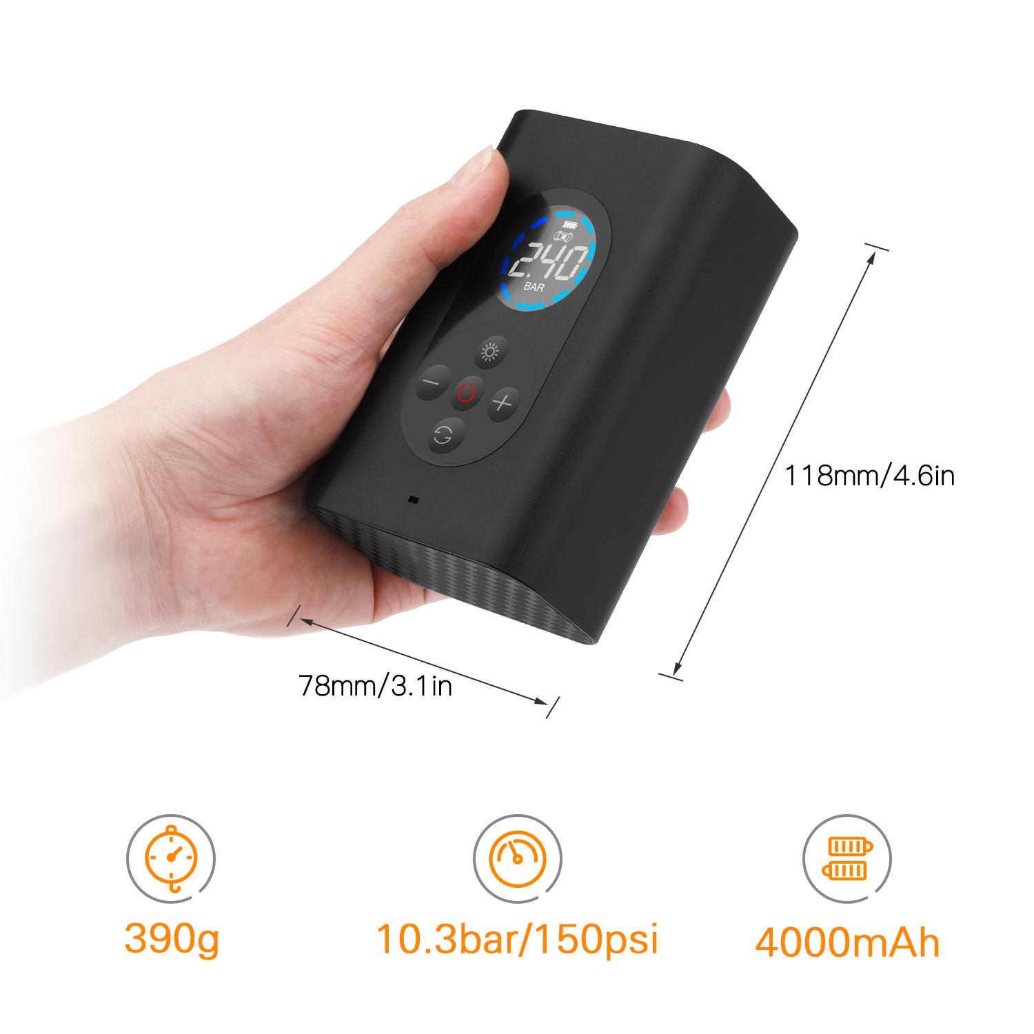 

3 in 1 Car Wireless Tire Inflator Portable Auto Pump Digital Tire Pump 150PSI Inflator with LED Light Car Motorcycle Tire I