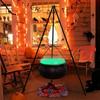 Large Witches Cauldron on Tripod 51 Inch with Lights for Halloween Indoor Outdoor Spooky Centerpiece and Candy Bucket