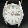 VINTAGE SEIKO 5 AUTOMATIC REFURBISHED JAPAN MENS WHITE DIAL WATCH a444269-1