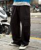 SIGNATURE Half-Banding Curved Cargo Pants [Black]