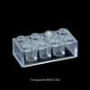 Small particles 1x2 2x3 2x4 1x1 Bricks MOC Parts Transparent Bricks Building Blocks Gifts Toys for Children