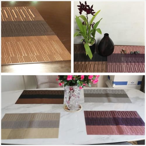 Set of 5 Placemats, Table Mats, Stylish, Nordic Design, Water-Repellent, Stain-Resistant, Washable, Easy to Clean, Non-Slip, Friction-Resistant, Heat-