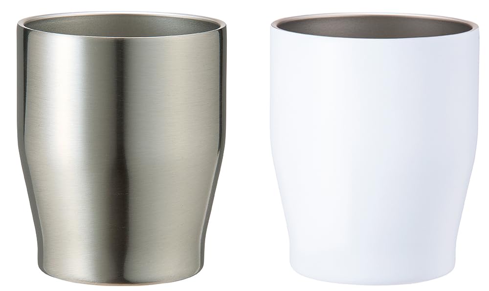 

New Vacuum Insulated Stainless Steel Set of Double No No Smooth Drinking Cola [EOOPLUS] Tumbler, 2, 350ml, Insulated, Walled, Ice, Condensation,