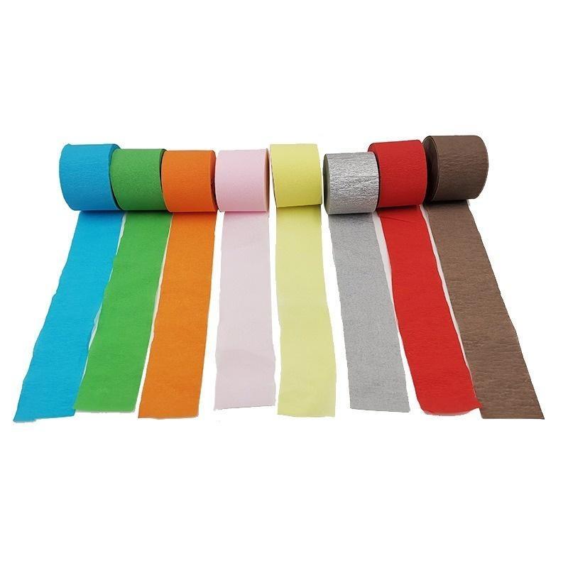 4.5cmX25m Wrinkled Colour Paper for Wedding Birthday Party Holiday Shower Decoration DIY Flower Materials.
