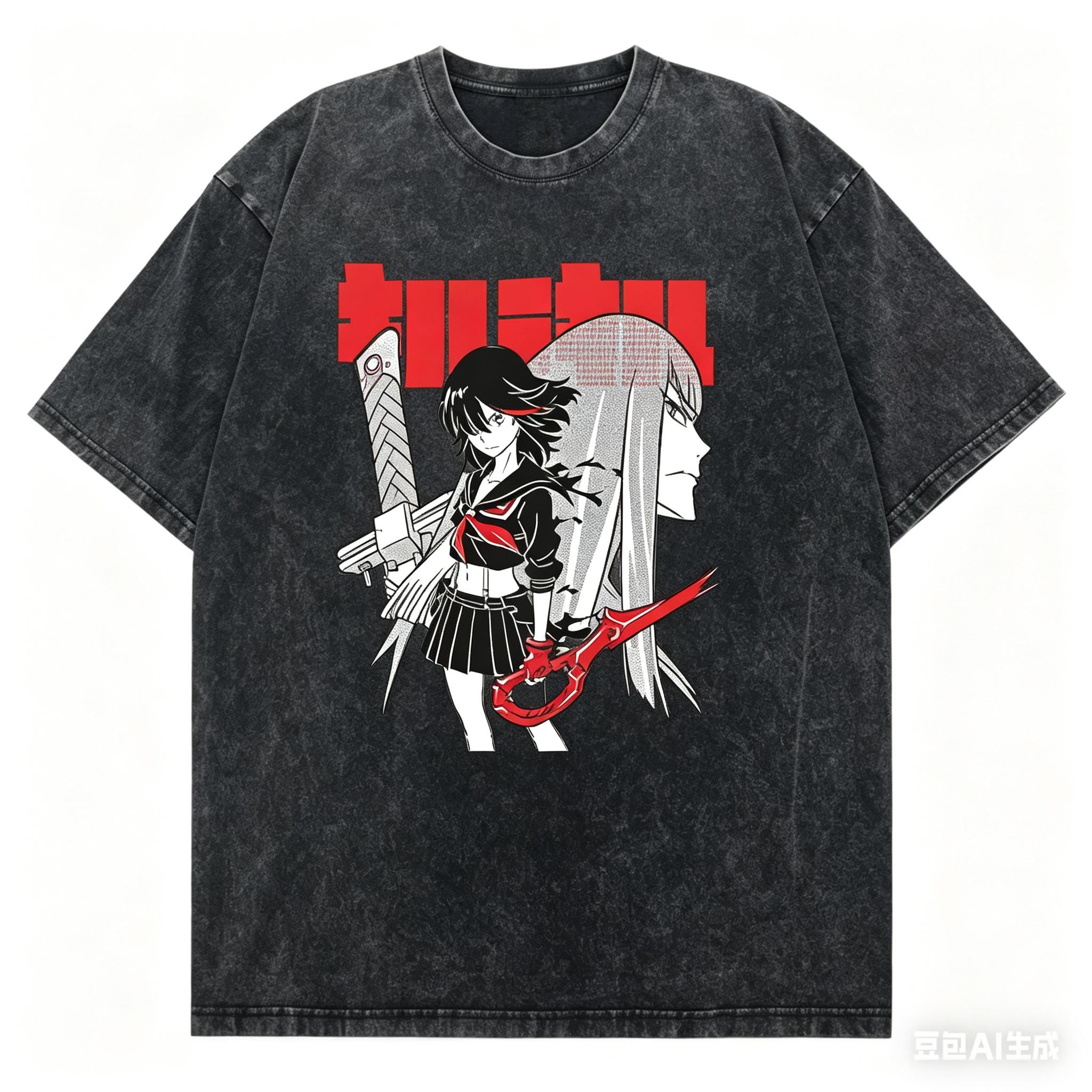 

Kill La Kill Washed Tshirt personality Clothes NewModel Anime Tshirt Year round clothing Streetwear Plus Size Unisex Couples 2XL
