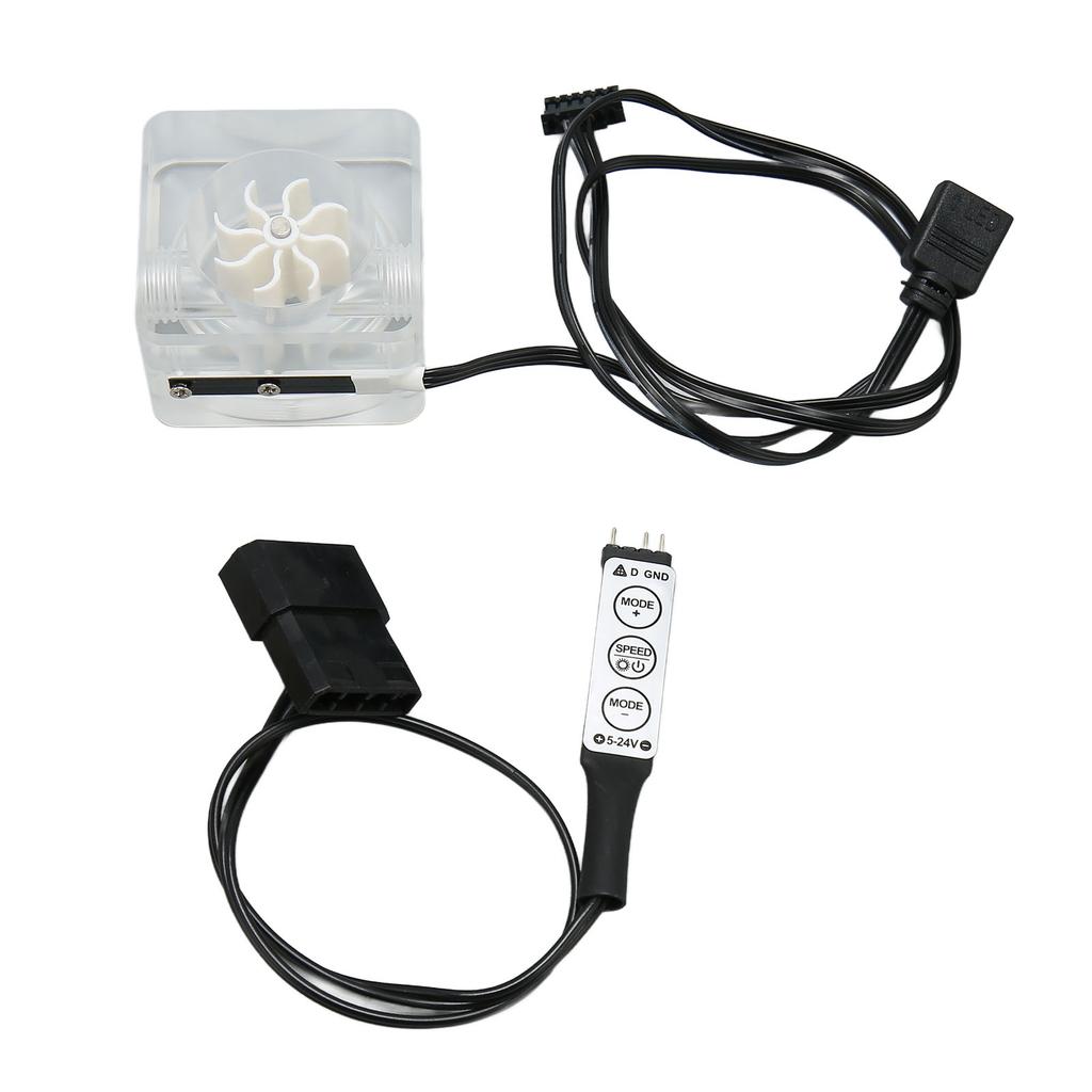 Water Cooling   Meter G1Celsius4 Thread 8 Impeller 3 Way   Acrylic Revolving Speed Meter for Computer