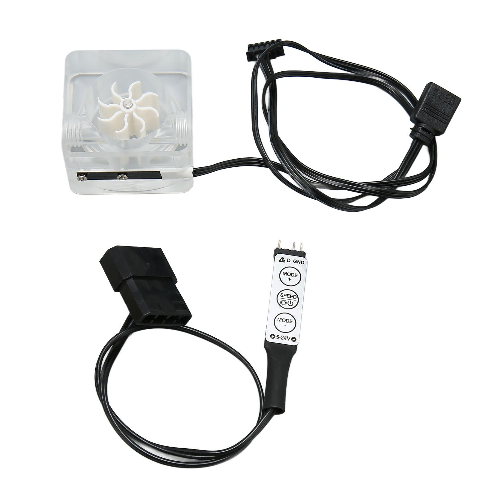 Water Cooling Meter G1/4 Thrd 8 Impeller 3 Way Acrylic Revolving Speed Meter for Computer