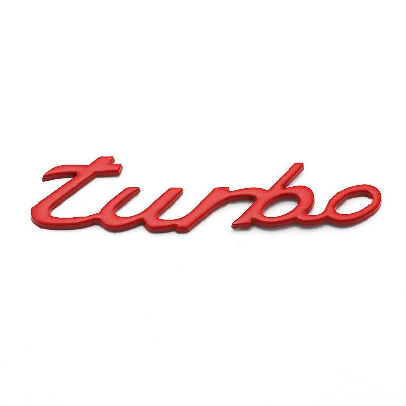 3D Metal  Car Rear Boot Trunk Side Fender Car Emblem Badge Sticker Decals красный