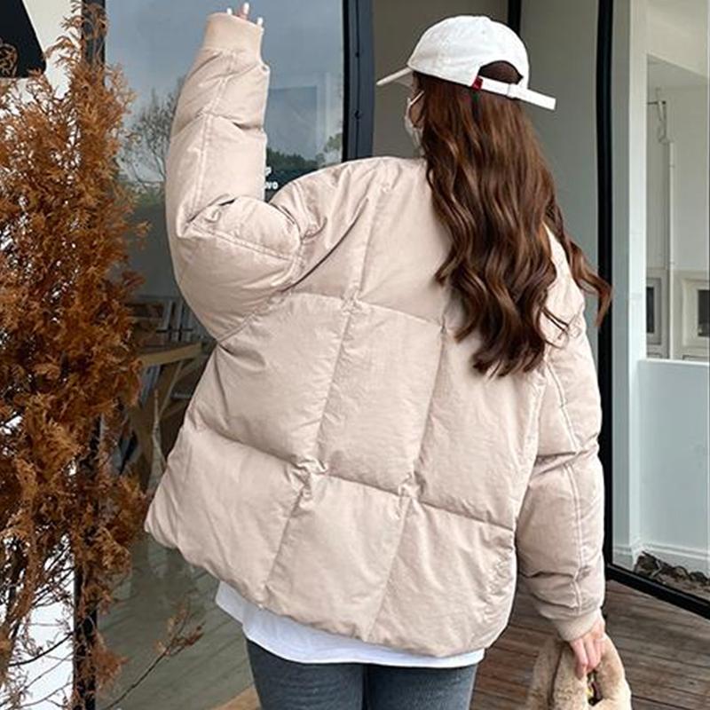 Giacca da Donna Invernale Larga e Comoda in Cotone Casual Imbottita Uniforme da Baseball da Studente