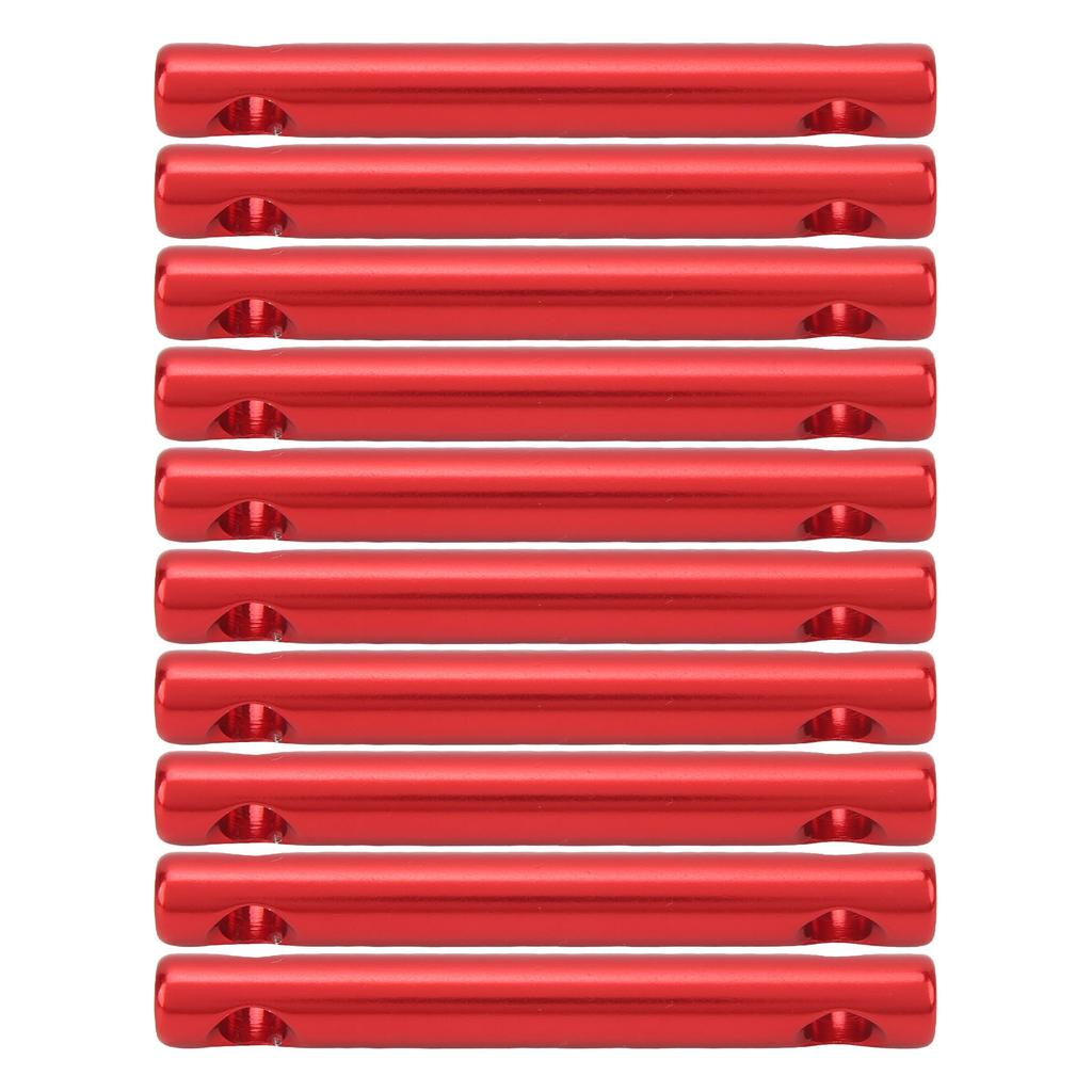 10 Pcs Aluminum Alloy Dual Holes Tent Line Stopper Cord Adjuster Tent Rope Tensioner Buckle Red